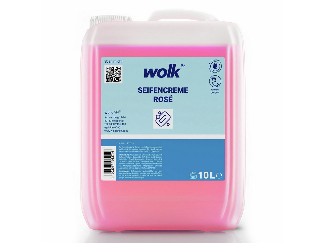 wolk Handseife rosé 10,0 L, Inhalt: 10,0 Liter wolk Handseife rosé 10,0 L, Inhalt: 10,0 Liter von wolk