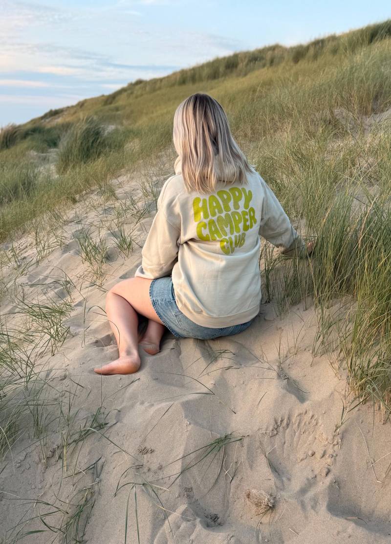 Hoodie Camping | Happy Club Kaputzenpullover Für Männer Und Frauen Vanlife Camper Wohnwagen Pullover Mit Spruch von wolkenschoenshop