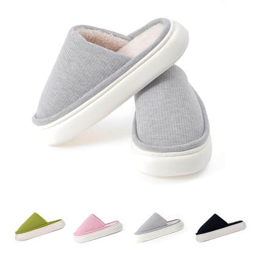 Wolkensohle Original Winter Hausschuhe für Damen und Herren, Warme Pantoffeln mit Plüsch-Innensohle, Gefütterte Slippers für Zuhause, Flauschige Hausschlappen mit EVA-Sohle, Cozyslides von Wolkensohle