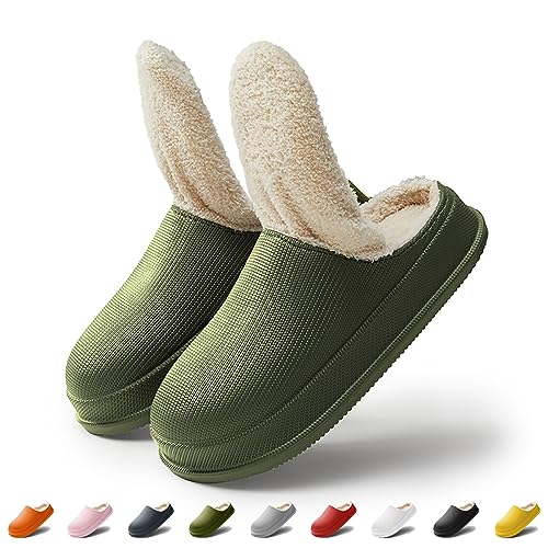 wolkensohle Hausschuhe Herren Damen Wasserdicht Rutschfeste Winterschuhe Warme Plüsch Cozy Slippers Leichte Reinigung Schlappen von wolkensohle