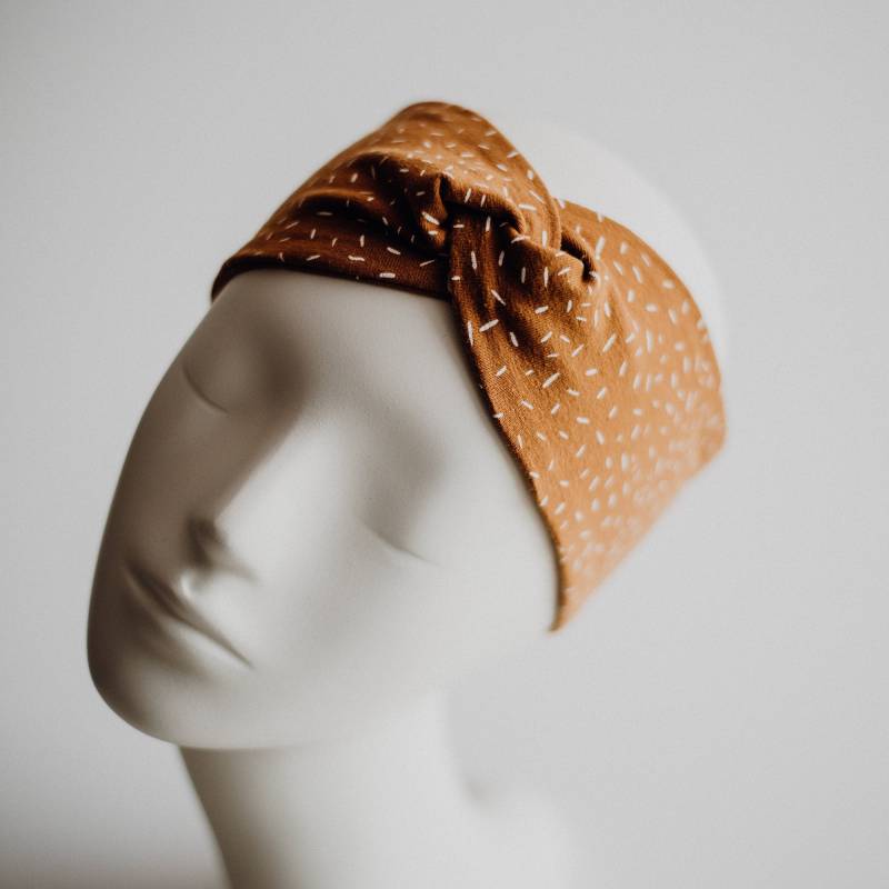 Haarband "Konfetti" Aus Jersey/Caramel Haarband "Konfetti" Aus Jersey/Caramel von wolkenstaub