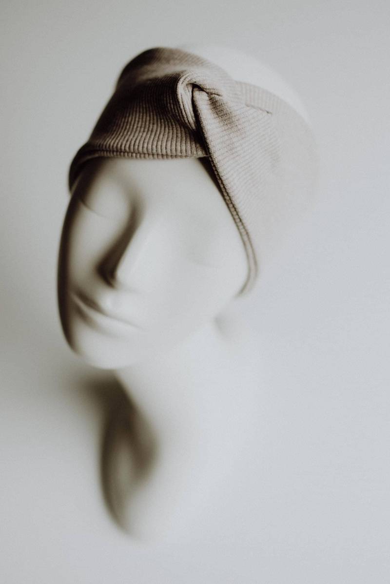 stirnband Haarband "Rib" Hellbraun Meliert Aus Jersey von wolkenstaub