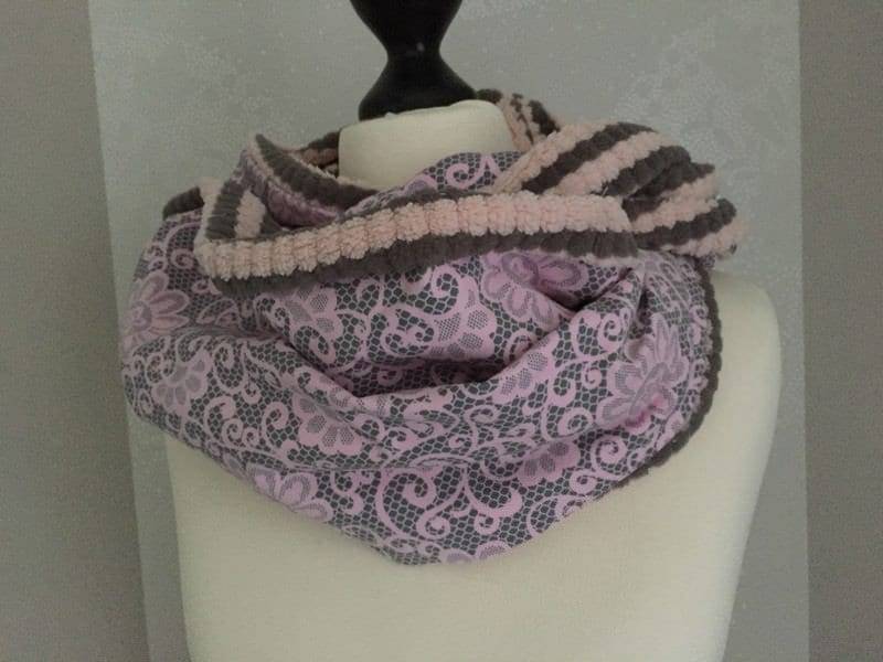 Loop/Schal Mit Fleece von wollDINGSstoffBUMS