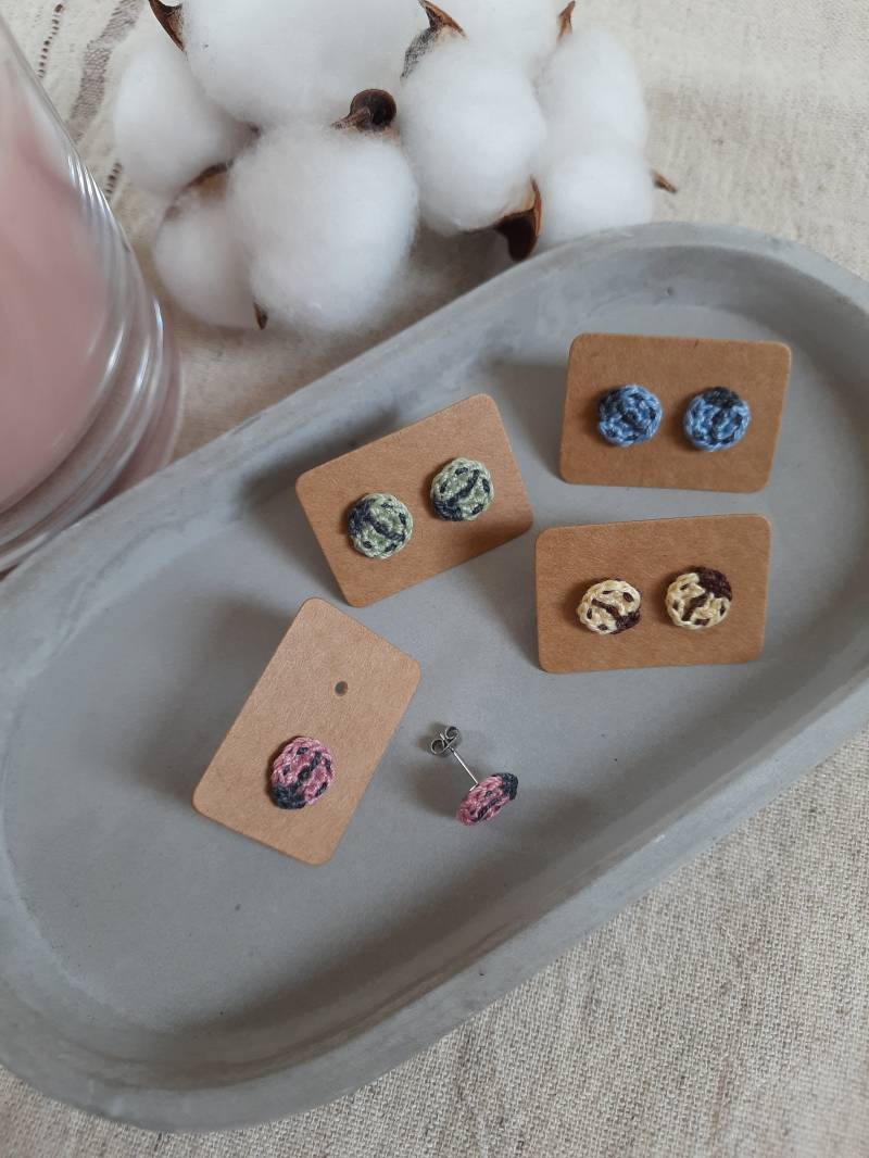 Ohrstecker Marienkäfer Edelstahl Käfer in Verschiedenen Farben Ohrschmuck Für Kinder von wollgeherzt