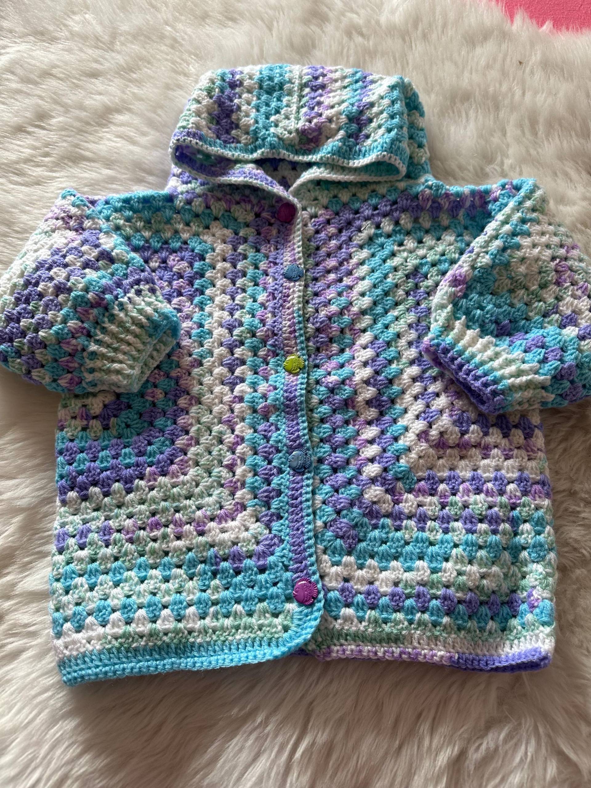 Kaputzenjacke, Jacke Für Kinder, Handmade, Gehäkelt von wollifanten