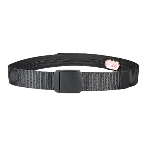 woloveqian Reise-Sicherheits-Geldgürtel für Herren, verstecktes Bargeld, Diebstahlschutz, Brieftaschengürtel, Hüfttasche, Versteck von woloveqian