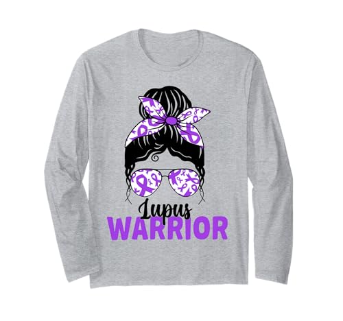 Lupus Warrior Damen Lupus Bewusstsein lila Band Langarmshirt Lupus Warrior Damen Lupus Bewusstsein lila Band Langarmshirt von women Lupus Warrior tee