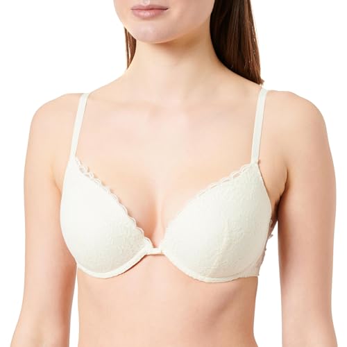 Women'secret Damen Gorgeous Push Up Spitze Beige BH, Elfenbein, 85B von Women'secret