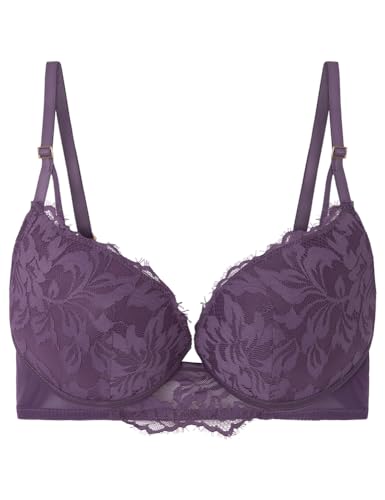 Women'secret Damen Gorgeous Push Up Spitze Tüll Lila BH, 85B von Women'secret