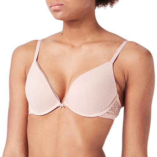 Women'secret Damen Gorgeous Spitze Tüll Rosa Push-Up-BH, Rose, 85B von women'secret