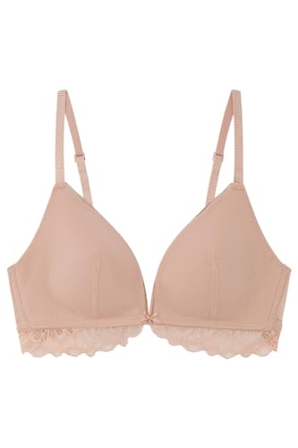 Women'secret Damen Lovely Triangel Spitze Tüll Rosa BH, Rose, 90B von women'secret