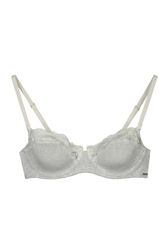 Women'secret Damen Pretty Balconette Baumwolle Grau BH, 70B von women'secret