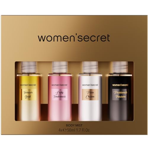 women'secret Body Mist Glitter Geschenkset Body Spray Körperspray für Damen 4 x 50ml von Women'secret