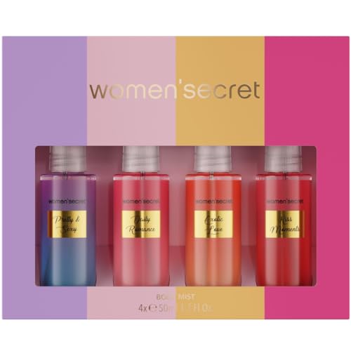 women'secret Body Mist Senses Geschenkset Body Spray Körperspray für Damen 4 x 50ml von women'secret