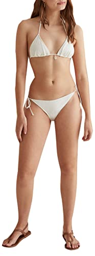 women'secret Damen Bikinihöschen Weiß Bänder Bikini-Unterteile, Elfenbein, M von women'secret