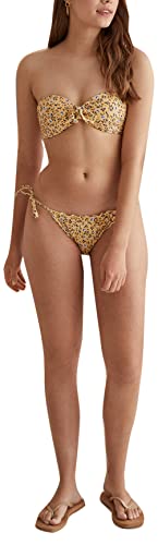 Women'secret Damen Bikinitop Bandeau Blumen Bikini, gestempelt gelb, 80B von Women'secret