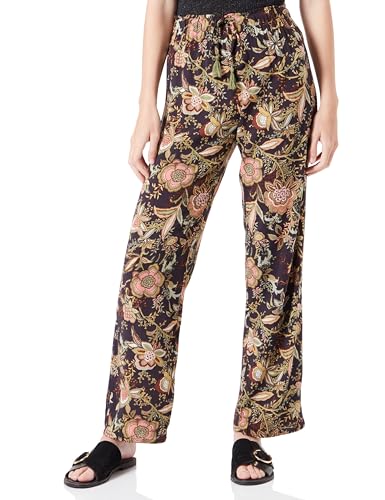 Women'secret Damen Lange Baggyhose 100% Baumwolle Print Lässige Hose, grün, XL von women'secret