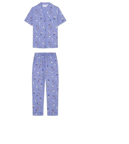 women'secret Damen Pyj Pyjamaset, Print Blau, 42 von women'secret