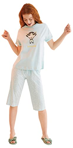 Women'secret Damen Pyjama Pyjamaset, grün, 38 von Women'secret