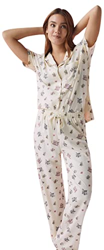 Women'secret Damen Pyjama aus 100% Baumwolle Looney Tunes Pyjamaset, gelb, XS von women'secret
