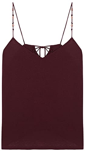 Women'secret Damen Trägertop Struktur Granatrot T-Shirt, X-Small von women'secret