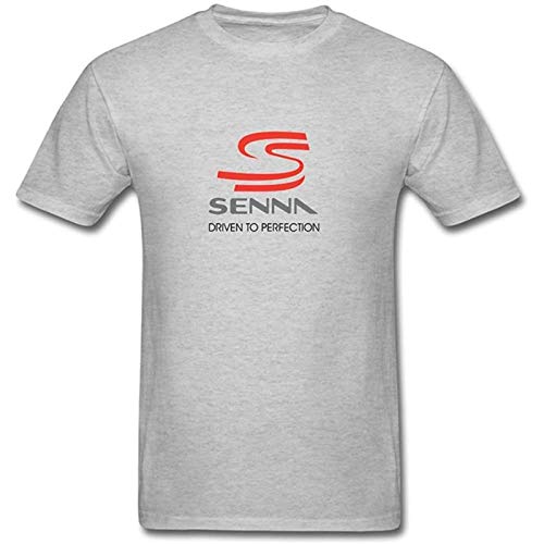 Men's Ayrton Senna Logo Short Sleeve T Shirt Grey L Men's Ayrton Senna Logo Short Sleeve T Shirt Grey L von wonang