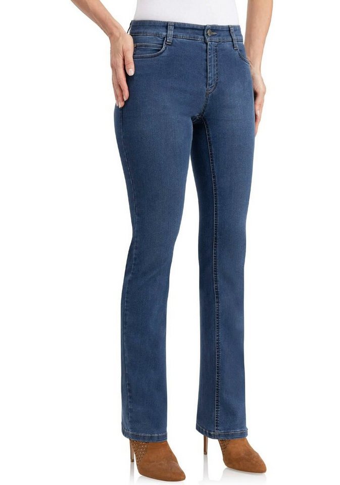 wonderjeans Bootcut-Jeans Figurbetonte Form mit leicht ausgestelltem Bein von wonderjeans