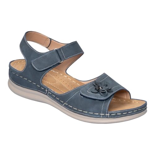 wonderwalk Klettsandalette „Carmen“ - Bequeme Sommerschuhe, Verstellbare Klettverschlüsse, Damen-Sandalen wonderwalk Klettsandalette „Carmen“ - Bequeme Sommerschuhe, Verstellbare Klettverschlüsse, Damen-Sandalen von wonderwalk