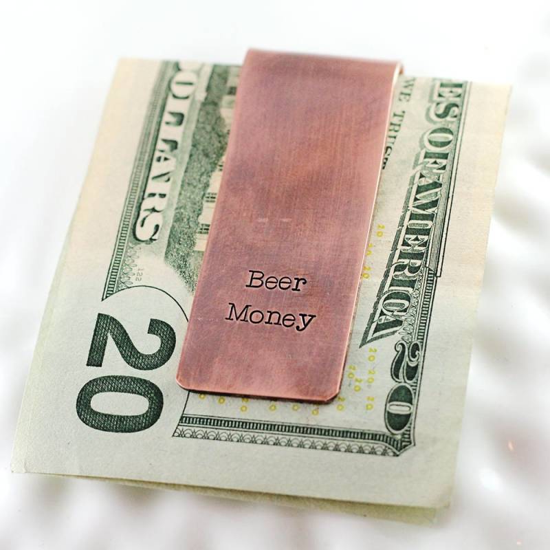 Benutzerdefinierte Kupfer Geld Clip - Bier Personalisierte Rustikale Geschenk Trauzeugen Für Ihn Vatertag Unter 30 von woobiebeans