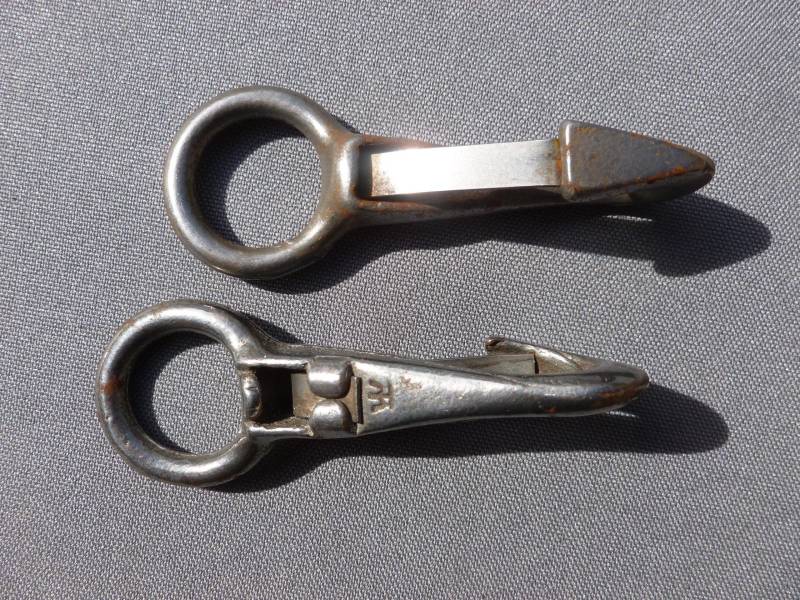 Karabinerhaken Alt Antik Eisen Stahl Nos Schmiedemarke Krone Vintage Ww2 von woodreused