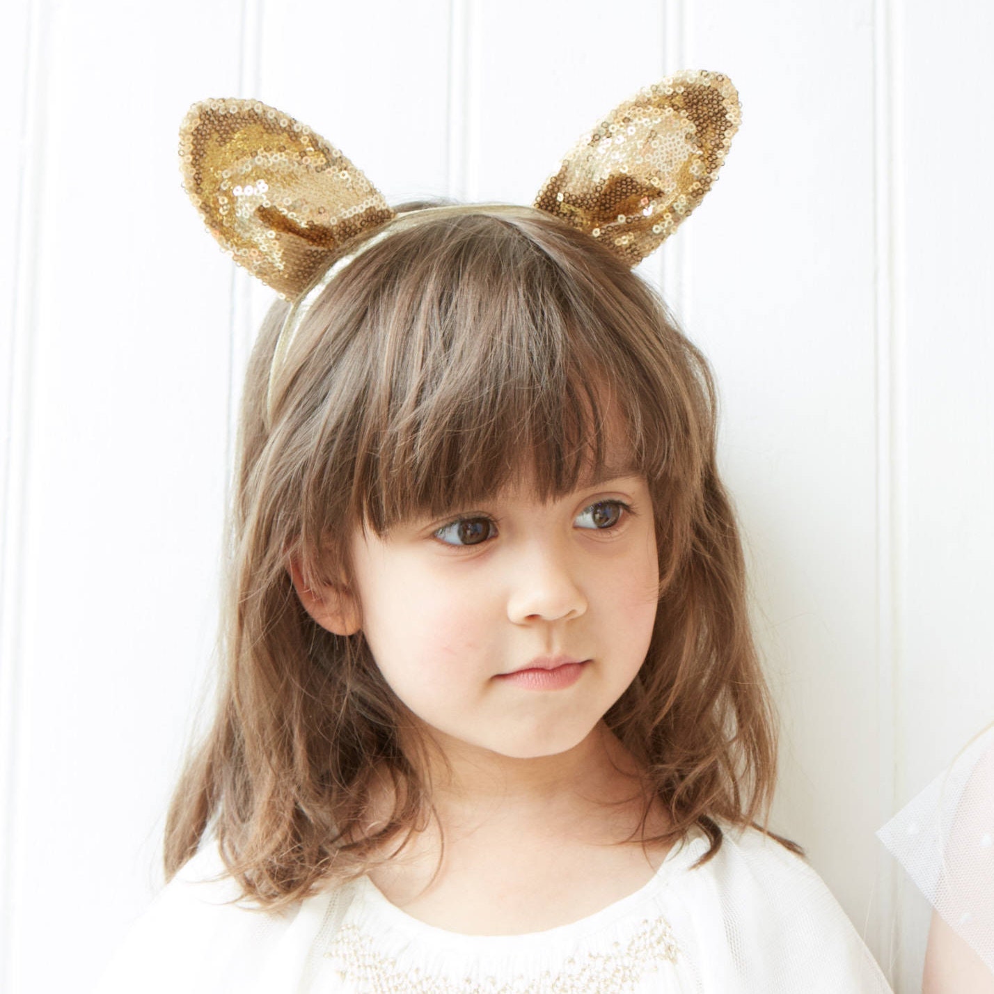 Hase Ohr Stirnband - Glitzernden Gold von woodstocklondon