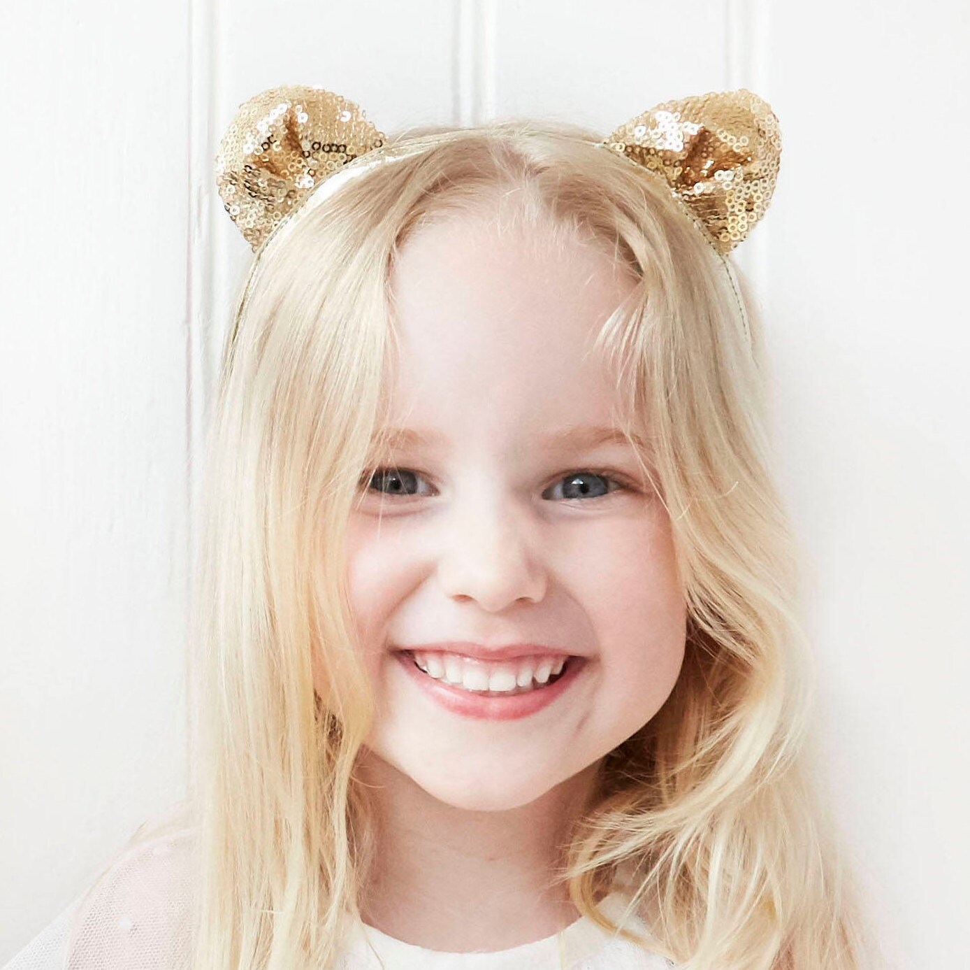 Katze Ohr Stirnband - Glitzernden Gold von woodstocklondon
