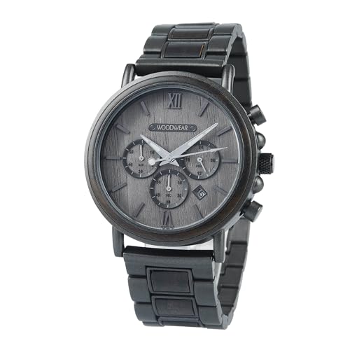 woodwear Herrenarmbanduhr Holzuhr Modell Wolfsschatten grau Holzchronograph Herren Natürliche Holzuhr Holz-Edelstahl Armbanduhr Handgefertigt Quarz Analog Uhr inkl. Geschenkbox Japanisches Uhrwerk woodwear Herrenarmbanduhr Holzuhr Modell Wolfsschatten grau Holzchronograph Herren Natürliche Holzuhr Holz-Edelstahl Armbanduhr Handgefertigt Quarz Analog Uhr inkl. Geschenkbox Japanisches Uhrwerk von woodwear