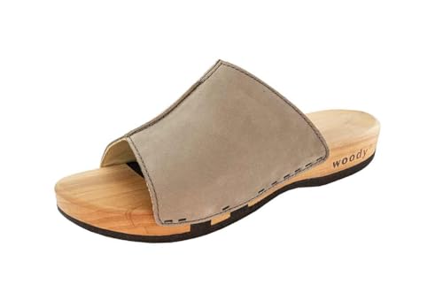 woody Damen Anja Clog Pantolette, Sand, Numeric_41 EU von woody