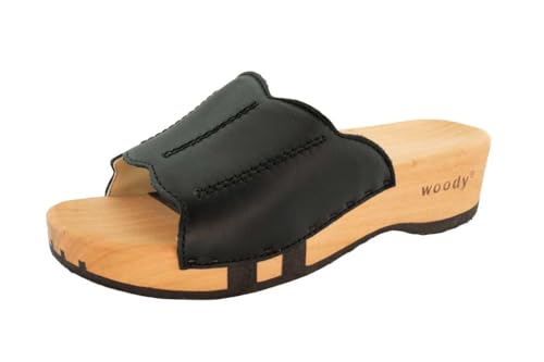 woody Damen Anna Clog Pantolette, Schwarz, 41 EU von woody