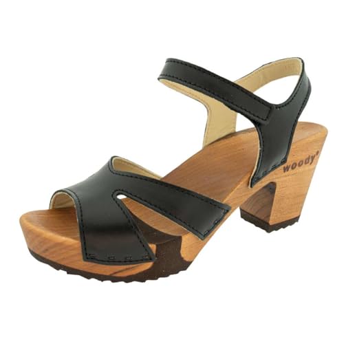 woody Damen Carmen Clog Sandalette, Nero, 38 EU woody Damen Carmen Clog Sandalette, Nero, 38 EU von woody
