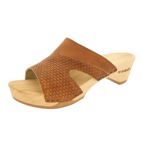 woody Damen Fiona Clog Pantolette, Safor Braun, 41 EU woody Damen Fiona Clog Pantolette, Safor Braun, 41 EU von woody
