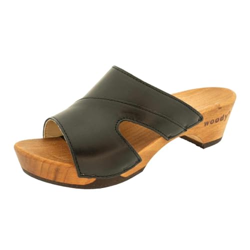 woody Damen Fiona Clog Pantolette, Schwarz, 41 EU von woody