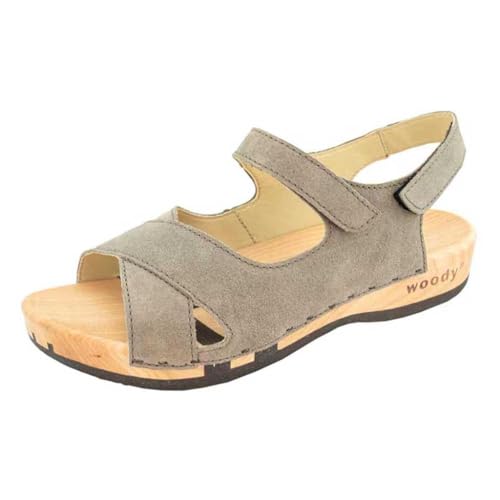 woody Damen Gloria Clog Sandale, Sand, 37 EU von woody