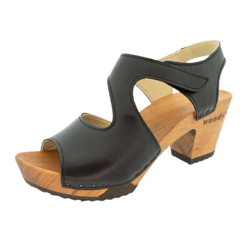 woody Damen Hannah Clog Sandalette, Schwarz, 41 EU von woody