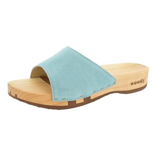 woody Damen Juna Clog Pantolette, Baby Blue, 41 EU woody Damen Juna Clog Pantolette, Baby Blue, 41 EU von woody