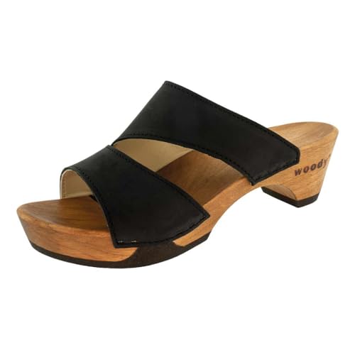 woody Damen Kate Clog Pantolette, Nero, 39 EU von woody