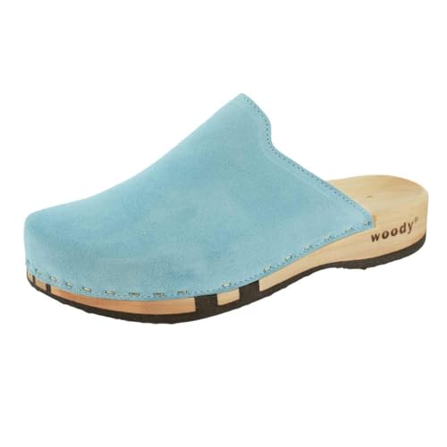 woody Damen Lea Clog, Baby Blue, 37 EU woody Damen Lea Clog, Baby Blue, 37 EU von woody