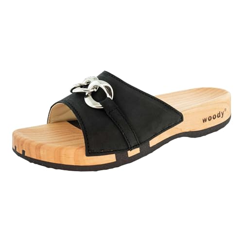 woody Damen Lina Clog Pantolette, Nero, 42 EU von woody
