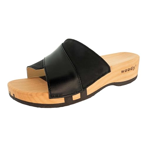 woody Damen Lucy Clog Pantolette, Schwarz-Nero, 37 EU von woody