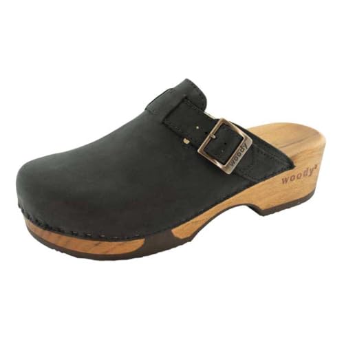 woody Damen Manu Clog, Nero, 38 EU woody Damen Manu Clog, Nero, 38 EU von woody