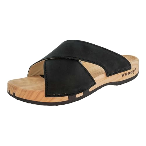 woody Damen Mila Clog Pantolette, Nero, 36 EU woody Damen Mila Clog Pantolette, Nero, 36 EU von woody