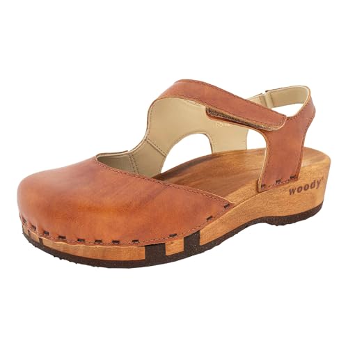 woody Damen Nicole Clog Sandale, Tabacco, 41 EU woody Damen Nicole Clog Sandale, Tabacco, 41 EU von woody