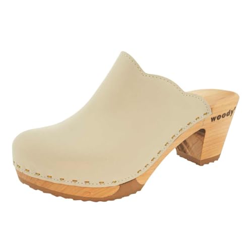 woody Damen Nina Clog, Creme, 42 EU woody Damen Nina Clog, Creme, 42 EU von woody