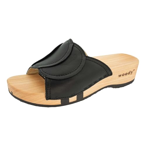 woody Damen Vanessa Clog Pantolette, Schwarz, 41 EU von woody